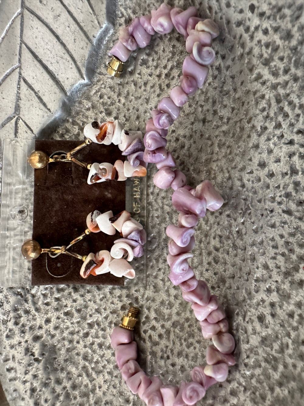 Handcrafted Pink Shell Chip Earrings by